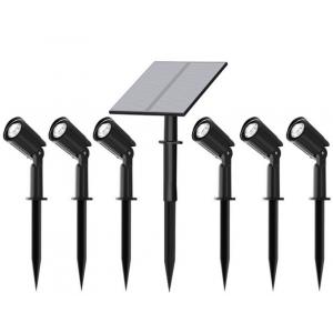 Six Heads IP66 LED Solar Pathway Lights 6500K For Outdoor Garden Walkway