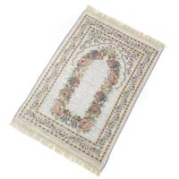 China Plush Pile Height Abstract Pattern Cotton Yarn Embroidery Muslim Islam Prayer Mat on sale