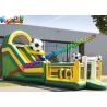 Commercial Soccer Inflatable Slide With Football Bouncing Castle