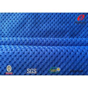 50D FDY Coolmax Sports Mesh Fabric For Clothing Lining Eco Friendly Royal Blue