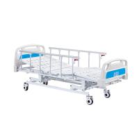 China Three Functions Crank  Aluminum Alloy Side Rails Patient Manual Hospital Beds on sale