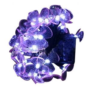 China Solar power pink clover  led string supplier