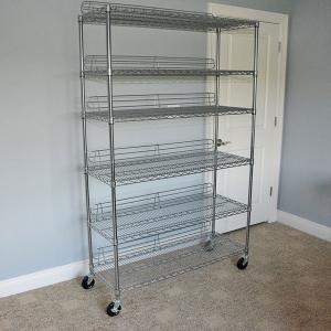 China Chrome Plated NSF Wire Shelving Unit Industrial Heavy Duty 6 Layer Storage Wire Rack Shelving supplier