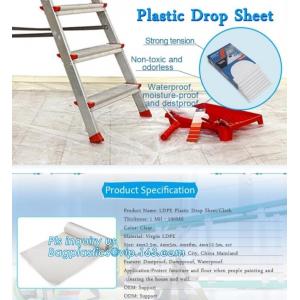 HDPE protective plastic Drop sheet Drop cloth Paint dust sheet, 3.7*3.7m PE Plastic Drop Sheet, painter dust sheetS, PAC