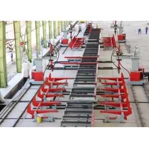 Roller Conveyor Heavy Duty Production Line , 2.5 T/m Loading Transfoming H Beam Line