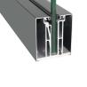 Glass Fenced Geosyncline U Channel Railing with Geosyncline and Frameless Design
