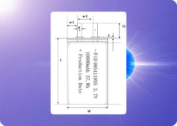 カスタマイズされた4Cリポバッテリー 3.7V 10000mah リポバッテリー 400サイクル OiD9954118NS-10000