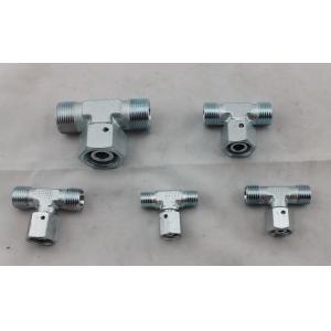 China Metric Thread Bite Type Hydraulic Pipe Adapter Branch Tee Fittings With Swivel Nut L Series supplier