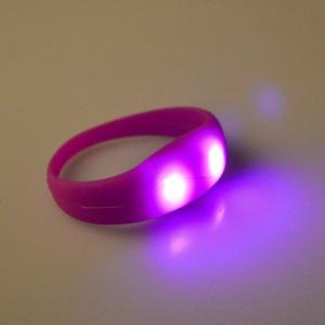 China Events 2018 Technologies Activities Radio Controlled Silicone LED Pink Glow Bracelet Light up Custom Wristband supplier