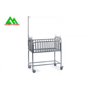 Stainless Steel Infant Hospital Bed , Ward Room Hospital Nursery Cribs Trolley