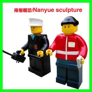 China vida da estátua do caráter do lego da estátua dos desenhos animados - tamanho colorido como modelo da decoração no jardim do divertimento das crianças supplier