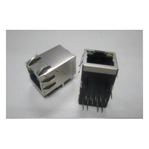 China 10/100/1000Base-T/TX RJ45 Shielded Connector Jack With Single Port / LEDS supplier