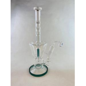 18.8mm 16.5" Water Pipes Glass Bongs Big Green Smoking Perc Hookah
