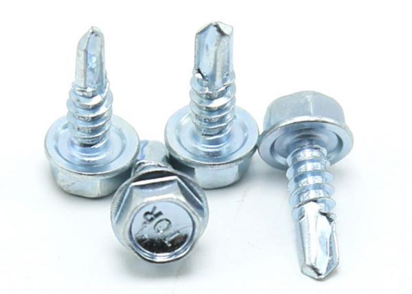 Stainless Steel Washer Head Screws / Hex Washer Head Sheet Metal Screws