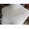 China Delicate Chemical Lace Collar Applique With Cotton Embroidered Floral For Neck wholesale