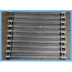 Customized 304 Stainless Steel Wire Mesh Conveyor / Spiral Woven Wire Mesh Belt