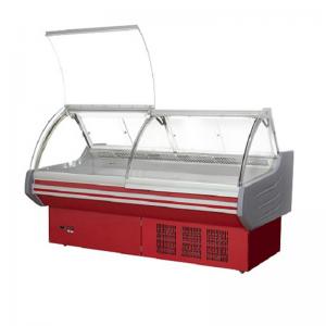 China Refrigerated Display Cases Front Flip Open Supermarket Display Refrigerator supplier