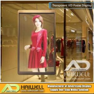 China Large Glass Window Transparent LED Poster Display for Brand Store supplier