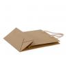 Recycled Kraft Paper Shopping Bags , Custom Kraft Paper Bags For Clothing