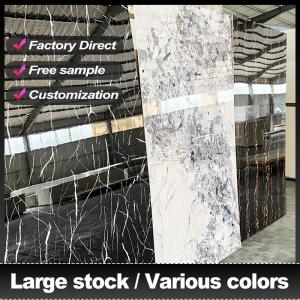 5MM Bamboo Charcoal Wood Veneer High Glossy 3D Customized Printing Marble Sheet