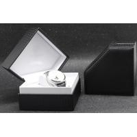 China Luxury Mens Watch Gift Box , Plastic+ Black Leather Mens Watch Jewelry Box on sale