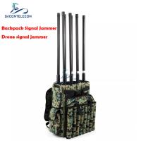 China 6 Channels 155w High Power Backpack Jammer 2KM Distance VSWR Drone Frequency Jammer on sale