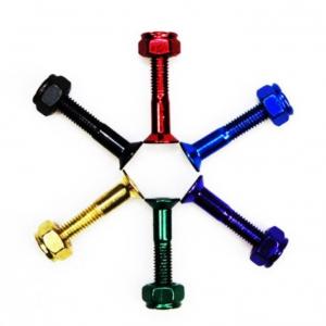 25mm Skateboard Multi Tool Kit Of 9pcs Colored Mounting Bolts For Skateboard