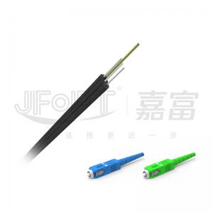 China FRP Reinforced Self Supporting Tight-Buffered Fiber Optic Cable SC-SC Single Core G657A1/A2 supplier