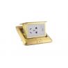 Golden Waterproof Floor Outlet , Granite Flooring Mounted Pop Out Outlet With