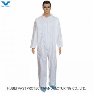 All In One Nonwoven SMS Microporous Disposable Coveralls With Open Ended Wrists Ankles