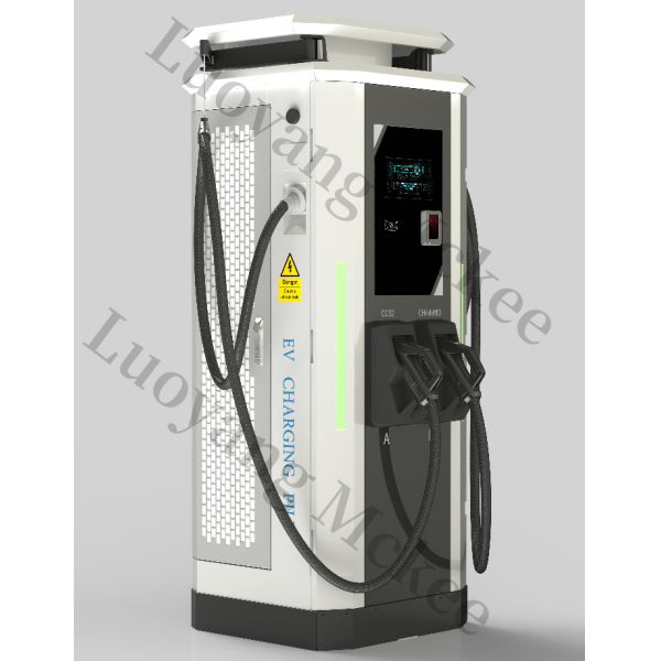 DC 120kW CCS2 Two-Gun EV Charger Station Floor-Mounted RFID Function 400V Input Voltage IP54 Class Chademo  Available