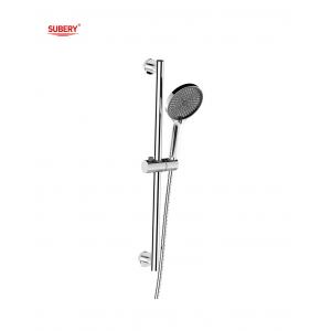 Chrome Round Classical Shower Holder Bar Bathroom SUS304 3 Function ABS Plastic Handshower Hose