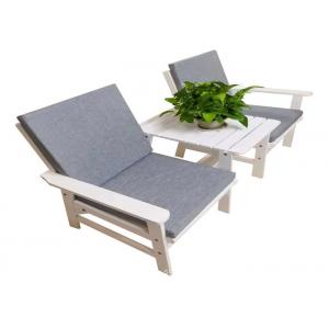 White Leisure Solid Wooden Outdoor Furniture Non Pollution For Park / Beach