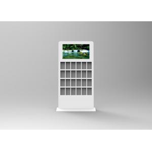 AC240V 32 Inch white color  Floor Standing LCD digital signage Kiosk With Brochure Holder
