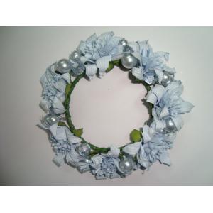 China Christmas White Orchid Artificial Ddecorative Flowers Garlands with Silver Pearl supplier
