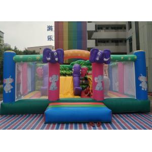 China Commercial 0.55MM PVC Elephant Theme Kids Inflatable Jumper With Digital Printing supplier