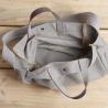 Custom Large Shoulder Tote Bag Purse Simple Unisex Large Capacity Grey Color