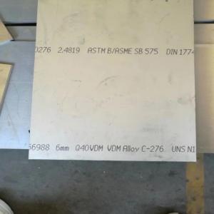 Hastelloy C - 276 Alloy Steel Sheet 8.9g / Cm3 Nickel Chromium Molybdenum Plate