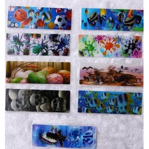 China PLASTIC LENTICULAR paper and plastic 3d lenticular bookmark printing flip 3d moving 3d bookmarks wholesale supplier