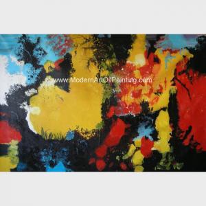 China Abstract Acrylic Painting The Fire / Contemporary Canvas Wall Art Framed On Canvas supplier