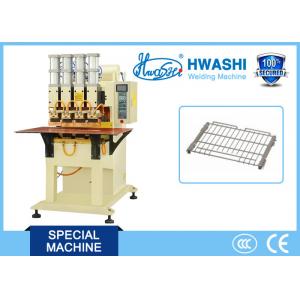 China Four Head Pneumatic Wire Welding Machine , Wire Shelf Manual Spot Welding Machine supplier
