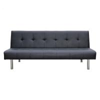 China Convertible Armless, Loveseat Couch,Sleeper Bed,Modern PU Futon Sofa Sofabed on sale