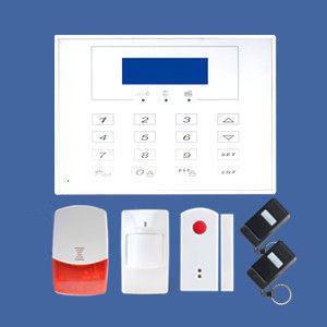 China GSM/PSTN Dual network wireless home alarms in LCD screen supporting CID supplier