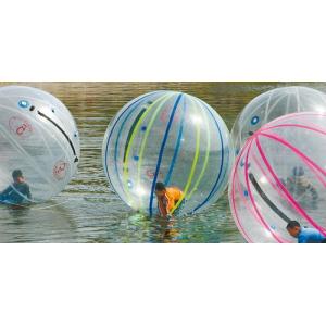 China Custom Transparent Colorful Strips PVC Diameter 2m Inflatable Water Walking Ball YHWB-016 wholesale