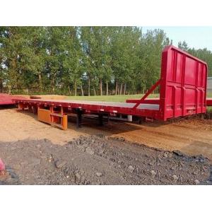 China 12.5m 3 Axles 40FT Second Hand Semi Trailers Low Flatbed Semi Trailer ISO Certification supplier