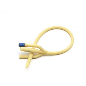 China Disposable 3 Way Latex Foley Catheter Soft Value Plastic Silicone Coated Latex Catheter supplier