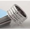 Men′s Jewelry Fashion Silver Ring Full Diamond Finger Rings 316L Titanium Steel