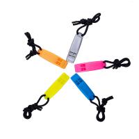 China Portable Scuba Diving Accessories , colorful Safety Whistle with 5mm nylon rope for diving on sale