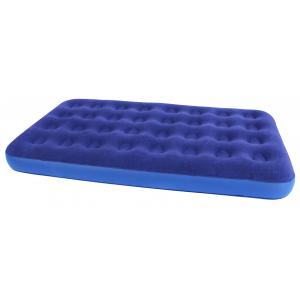 Child Adult Flocked Air Bed Single Inflatable Air Mattress 191x137x22cm