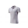 Short Sleeve Cotton Polo Shirts for Men Ribbed Contrast Cuffs Classical Grey